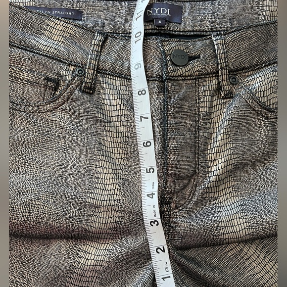 Women’s NYDJ Copper Coated Snake Marilyn Straight Jeans size 6 - Picture 14 of 14